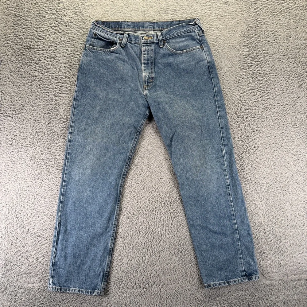 Wrangler Jeans Men's 34x30 Blue Cotton Denim Straight Streetwear Workwear Travel